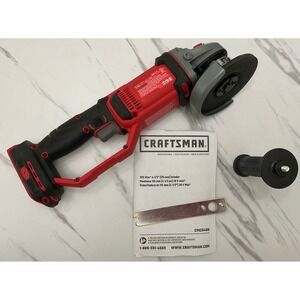 Craftsman CMCG400 20V Max 4-1/2 Inch Cordless Angle Grinder Tool Only Red Black
